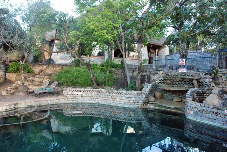 Lodge at the Ancient City. Stone architecture echoing Great Zimbabwe, Masvingo
