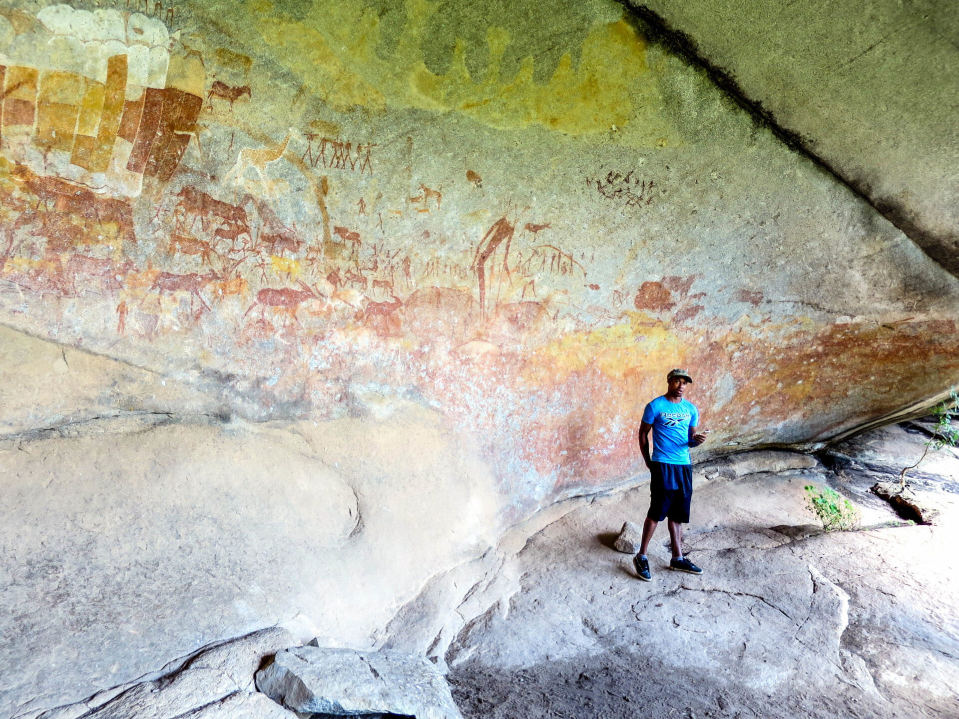 Matobo Hills — Ancient rock art in a Matobo cave.