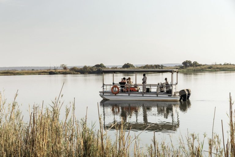 Boat on the Zambezi at Matetsi Victoria Falls