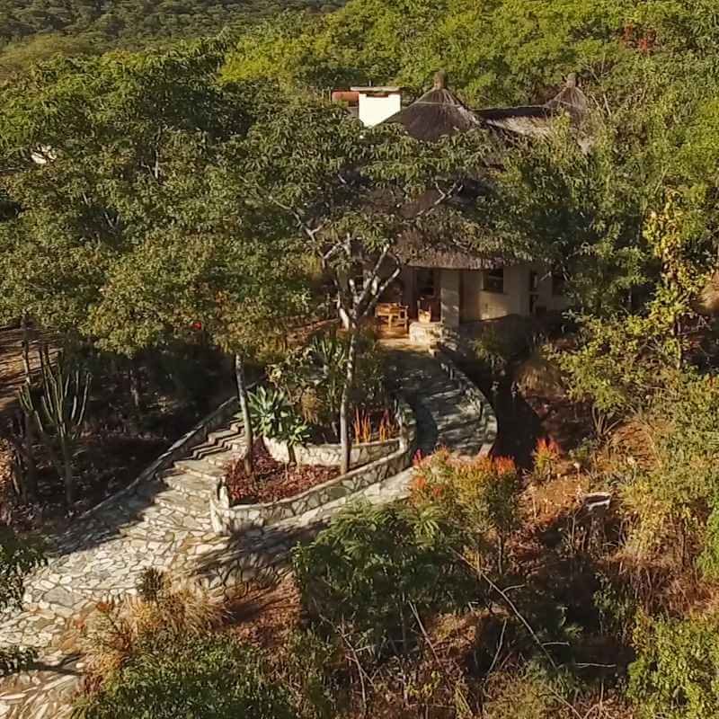 Musangano Lodge: The lodge from the air