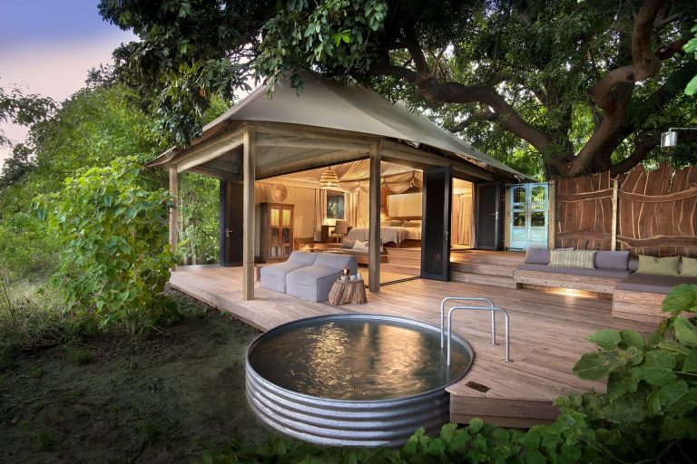Suite and plunge pool at Nyamatusi Camp